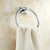 Aothpher Wall Mounted Towel Ring in Kitchen Bathroom Chrome Stainless Steel Towel Holder