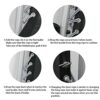 UNEEDE Recliner Replacement Elastic Cord for Zero Gravity Chair, Garden Sun Recliners, Lounge Chair and Bungee Chair, 4 Pack, Black