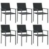 vidaXL Garden Dining Set 7 Piece, Table and Chairs for Patio, Outdoor Lounge Set for Dinner, Dinner Table Set, Modern Style, Poly Rattan and Stee