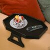 CLEVER BEAR Sofa Arm Clip Table,Sofa Armrest Tray Armrest Tray Table Drinks Snacks Holder(Black)