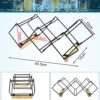 BUZIFU Wine Rack 5 Bottle Wine Holder Free Standing Wine Shelf Countertop Wine Storage Stand Organizer Stackable Wine Cellar Racks Small Tabletop