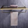 bathroom towel rack 304 Stainless Steel Towel Bar Brushed Gold Towel Rails Heavy Duty Towel Holder Wall Mounted Towel Storage Rack for Bathroom,