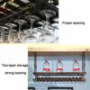 Wine racks - Industrial Vintage Bar Floating Shelf【Black】, Under Shelve Hanging Rack, Retro Iron Upside Down Stemware Wine Glass Holder, Cafe Tab