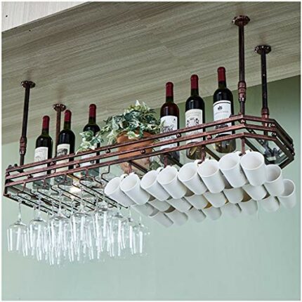Stylish Simplicity Down Wine Rack Home Multi-Function Living Room Display Storage Wine Rack Vintage Wrought Iron Metal Wine Rack - Restaurant Kit
