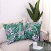 3E Home Cushion Covers Waterproof 18x18 Inch Set of 2 Decorative Outdoor Throw Pillow Covers Furniture Pillowcases for Garden Patio Balcony Bench