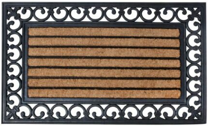 Esschert Design Rb108 75 x 45cm Rubber Doormat with Cocos and Coir