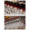 Ceiling Simple Retro Metal Iron Wine Rack Creative Display Stylish Simplicity Goblet Holder Wine Glass Holder Adjustable Height Restaurant Kitche