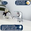 Basin Mixer Tap with Pop Up Waste, BATHWEST Classic Brass Chrome Monobloc Bathroom Sink Taps with Sink Plug, Single Lever Morden Basin Taps with