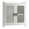 COLLECTIVE HOME - Storage Cabinet, Mini Countertop Cabinet, Distressed Wood Organizer for Kitchen Living Room Bedroom Bathroom Office with Magnet