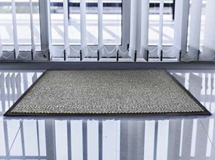 Floortex Indoor Doormat, Polypropylene with Vinyl Backing, Grey, 90cm x 60cm