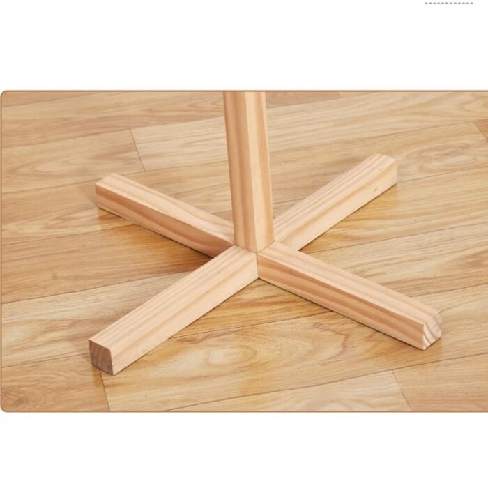 DLOETT Solid Wood Coat Rack Hanger Floor Simple Clothes Rack Bedroom Organizer Living Room Storage Rack