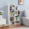 VECELO 4-Tier Bookcase, Modern Storage Cabinet with Height Difference Shelves for Standard Textbooks, 5 Cubes, Vertical or Horizontal, Easy Assem