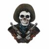 Eagrafts Rustic Decorative Resin Skeleton Cowboy Wine Bottle Holder Wine Bar Decorative Statue