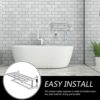Towel Racks with Hooks Bathroom Towel Rack 2 Tier Multilayer Hotel Racks Stainless Steel Towel Bar Shelf Wall-Mounted Towel Shelves for Shower To