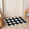 VBFOFBV Door Mat, Outdoor Indoor Doormat, Durable Floor Mat Non Slip Rug, Front Doormat for Entryway, Patio, Lattice Buffalo Plaid Grid Check Cla