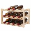 ZYZMH 12Bottle Red Wine Rack DIY Beer Holder Kitchen Bar Solid Wood Display Shelf room wine cabinet hotel wine bottle rack LU720348