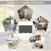 6 Panel Folding Privacy Screen, 10 ft. Extra Wide Partition Room Divider Portable Office Walls Dividers Room Separator, Grey