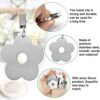 WANTOUTH 8Pcs Tablecloth Weights Stainless Steel Flower Tablecloth Weights Picnic Table Clips Decorative Metal Table Cloth Clamps with Clip For O