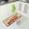 Aslsiy Retro Wooden Board Anchor Kitchen Rug Sea Ocean Kitchen Mat Area Rug Marine Nautical Floor Mat Welcome Non Slip Rug for Kitchen Home Decor