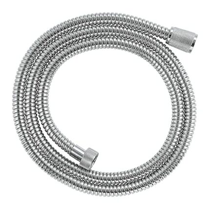 GROHE VitalioFlex Metal - Shower Hose 1.5 m, (Tensile Strength 50 kg, Pressure Resistance Up to 5 Bar, Heat Resistance 70°C, Universal Connection