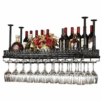 EYLINK Hanging Wine Rack Adjustable Boom Height Household Wine Glass Upside Down Wine Rack Bar Wine Rack Home Decoration
