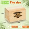 Taiyin 20 Pcs Unfinished Treasure Chest Box Small Wooden Box Mini Treasure Box with Locking Clasp Pirate Chest Party Favors for DIY Crafts Home D