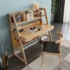 ZCMEB Furniture Sets Solid Wood Tables And Chairs Sets Study Tables And Bookshelves Furniture Sets Student Study Table Sets (Color : Argento, Siz