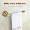 Wall Mounted Brass Single Pole Bar Towel Rail with Antique Design, Mounting Accessories Included, 11.42 x 2.95 inches