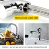 DXLing 2 Pieces Flexible Hose Pipes Tap Tails for Monobloc Basin or Kitchen Toilet Taps M10 x1/2 Fitting 600mm Long Braided Hose Stainless Steel