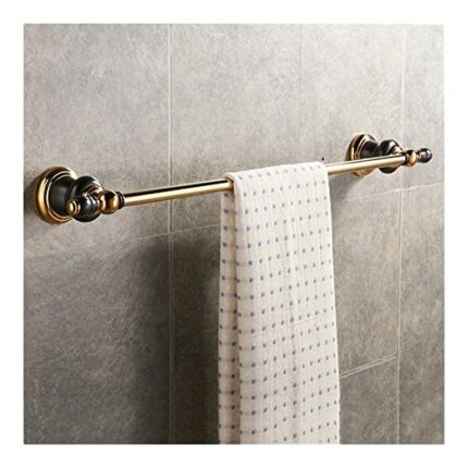 HIGOH Towel Racks, Towel Rail for Bathroom,Wall Mounted Bathroom Towel Holder,Modern Brass Shiny Towel Bar Smooth