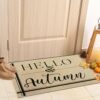Bayson Autumn Door Mat Hello Autumn Indoor Front Doormat Non-Slip Patio Entrance Mat Durable Natural Rubber Easy Clean Patio Entrance Mat 17x30In