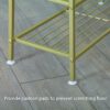 Urban Iron Metal Gold Shoe Rack,Premium Large 3 Tier Shoe Stand,Free Standing Shoe Organizer for Bedroom,Closet,Entryway,Apartment