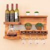Wine rack Solid Wood Wine Rack Creative Shelf Wall-mounted Wine Rack Goblet Holder Wine Rack Wine Rack Glassware Rack