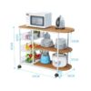 YXBDN Kitchen Furniture Multi-layer Partition Multifunctional Storage cart With Wheeled Kitchen Trolley (Color : A, Size : 84cm*64cm)