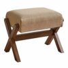 Vanity Stool, Square leathers Makeup Stool with Metal X Legs Small Ottoman Stool Chair Modern Padded Vanity Seat Foot Rest Stool for Makeup Room