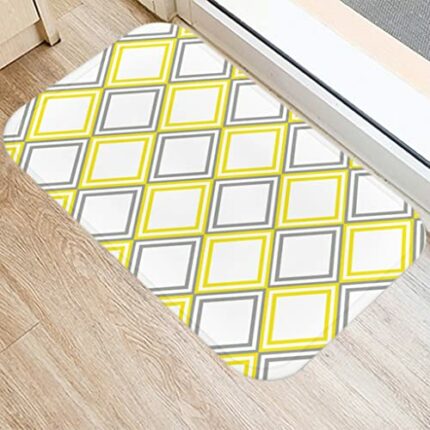 SDFGH Pattern Kitchen Entrance 40 * 60cm Door Mat Coral Velvet Carpet Doormat Indoor Floor Mats Rug (Color : Argento, Size : 40 * 60cm)