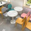 WALNUT Plastic Chair Dining Chairs for Dining Rooms Modern Restaurant Furniture Living Room Bedroom Kitchen Plastic Dining Chair (Color : A)