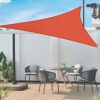 ZOIEpeng Triangular Garden Sun Shade Waterproof Garden Shelter Outdoor Parasol 3.6 x 3.6 x 5 m (Grey)