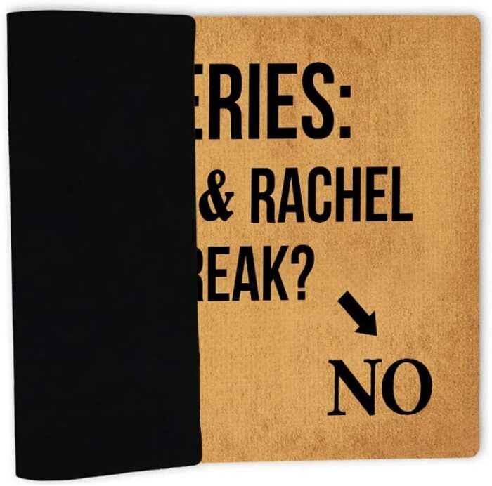 100 yeah Funny Doormat were Ross and Rachel On A Break Non-Slip Outdoor/Indoor Rubber Door Mats for Front Door/Garden/Kitchen/Bedroom 23.6''x15.7