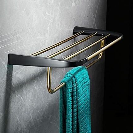 HIGOH Towel Rack Solid Brass Bathroom Accessories, Towel Holder, Towel Shelf, Towel Rack, Bath Hardware Bathroom Hardware