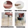 dining chair Kitchen Dining Room Furniture Chairs Dining Chairs Set Of 2 With Metal Legs Velvet Seat And Backrests Kitchen Living Room Lounge Cha