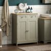 Bath Vida Priano 2 Drawer 2 Door Bathroom Cabinet Storage Cupboard Floor Standing Unit, White