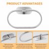 WLLHYF Self Adhesive Towel Ring Stainless Steel Hand Towel Holder Rustproof Bathroom Towel Holder No Drilling Towel Ring Towel Rack for Bathroom