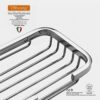 VIBORG Solid Extra-thick Sus304 Stainless Steel Wire Wall Mount Mounted Bathroom Bath Shower Soap Bar Basket Dish Shelf Holder Caddy (Polished mi