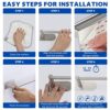 Aukware Self Adhesive Towel Rail - SUS 304 Brushed Stainless Steel, 40cm Towel Holder for Bathroom, Kitchen - Easy to Install without Drilling