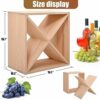 YIDANYOT Wine Rack 24 Bottles Countertop Wine Holder Wood Wine Bottle Holder Organizer Cube Tabletop Wine Storage Holder Rack for Home, Kitchen,