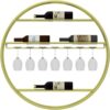 Wine racks Home/Bar Retro European Wall-mounted with Glass Holder, Metal Retro Wall Hanging Shelf | Kitchen Bar Restaurant | Wall Decoration Desi