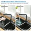 Tohlar Black Kitchen Tap Mixer with Pull Out Sprayer,360°Swivel Mixer Taps with Magnetic Docking,Stainless Steel Monobloc Single Handle Kitchen S