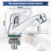 VONATES Thicken and Lengthen Bathroom Sink Taps Lever Basin Taps Kitchen Tap Bathroom Sink Mixer Tap Chrome-Plated Copper Body Cold Water Kitchen
