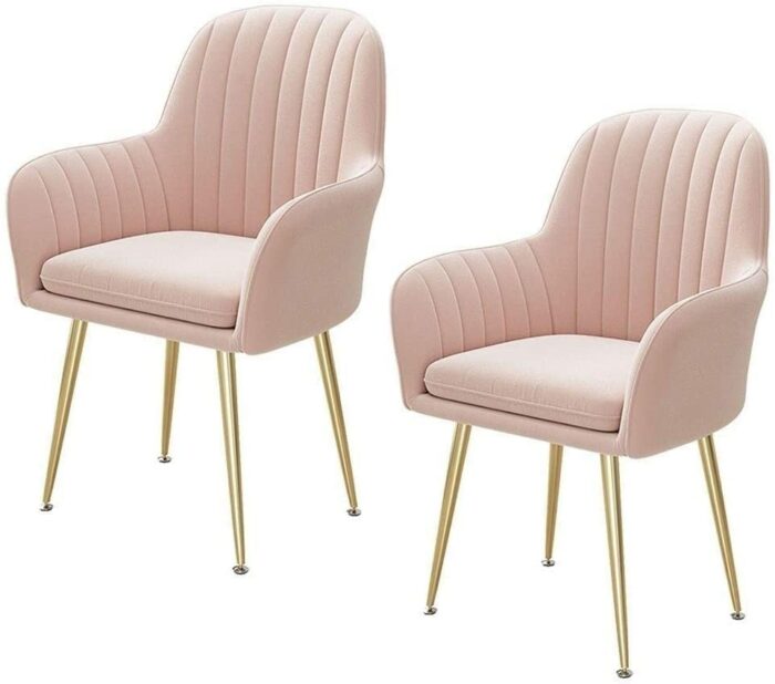 dining chair Office Reception Chairs Business Dining Chairs Set Kitchen Dining Chairs Soft Velvet Cushion Metal Anti-Skid Foot Cap Can Adjusted N